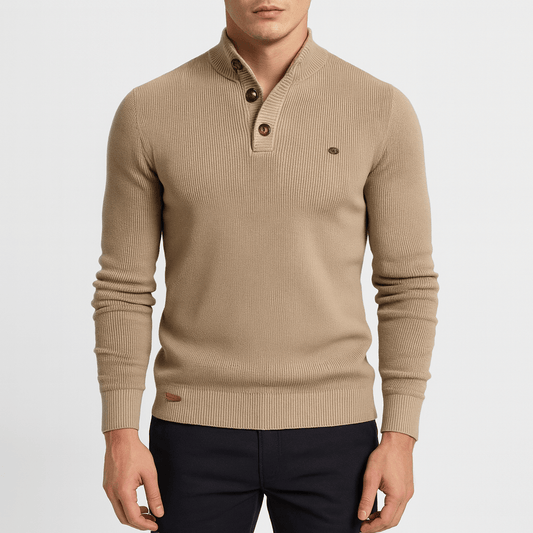 LUXEOUTFIT | Button-Up Knitted Jumper