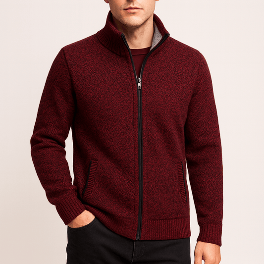 LUXEOUTFIT | Knitted Zip Cardigan