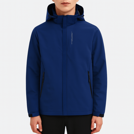 LUXEOUTFIT | Marine Blue Hooded Windbreaker