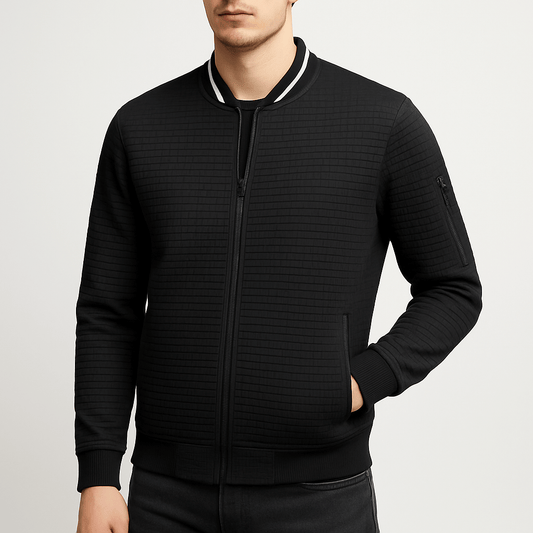 LUXEOUTFIT | Quilted Zip-Up Bomber Jacket