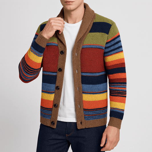 LUXEOUTFIT | Retro Striped Cardigan