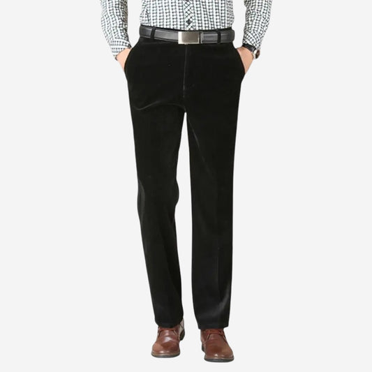LUXEOUTFIT | Corduroy Straight Trousers