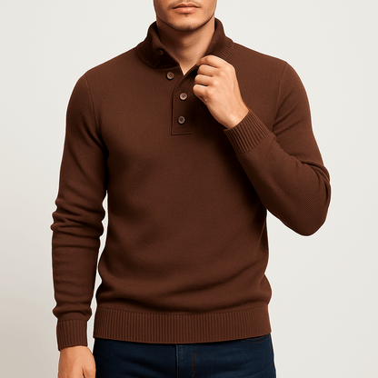 LUXEOUTFIT | Button-Up Knitted Jumper