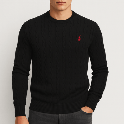 LUXEOUTFIT | Cable Knit Sweatshirt