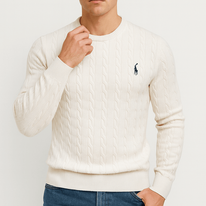 LUXEOUTFIT | Cable Knit Sweatshirt