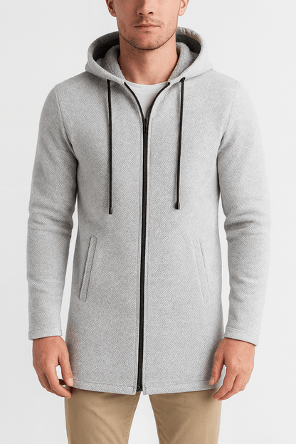 LUXEOUTFIT | Chenille Hood Cardigan