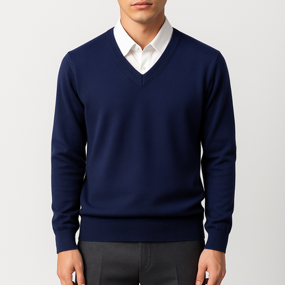 LUXEOUTFIT | Elegant V-Neck Sweater