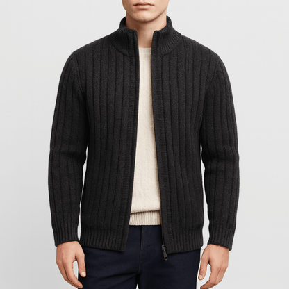 LUXEOUTFIT | Full-Zip Fleece Cardigan