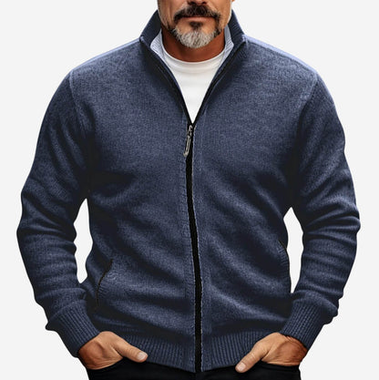 LUXEOUTFIT | Full-Zip Knit Cardigan