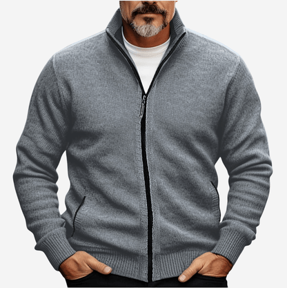 LUXEOUTFIT | Full-Zip Knit Cardigan