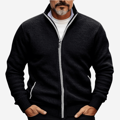 LUXEOUTFIT | Full-Zip Knit Cardigan