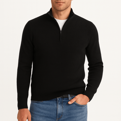 LUXEOUTFIT | Full-Zip Knit Sweater