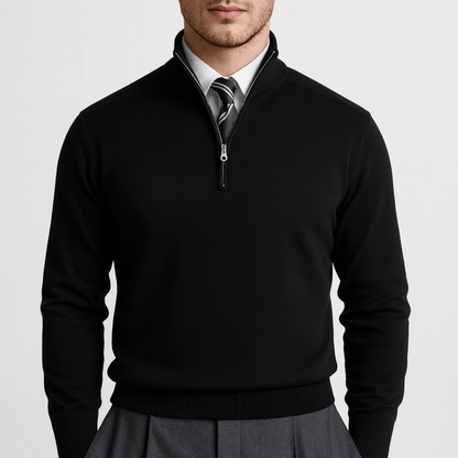 LUXEOUTFIT | Half-Zip Knit Sweater