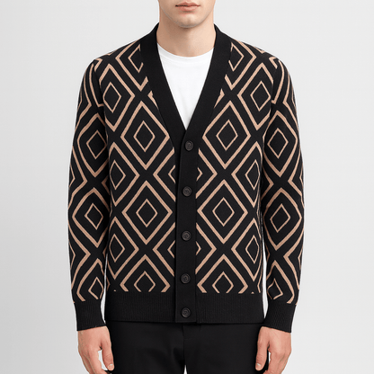 LUXEOUTFIT | Jacquard Slim Cardigan