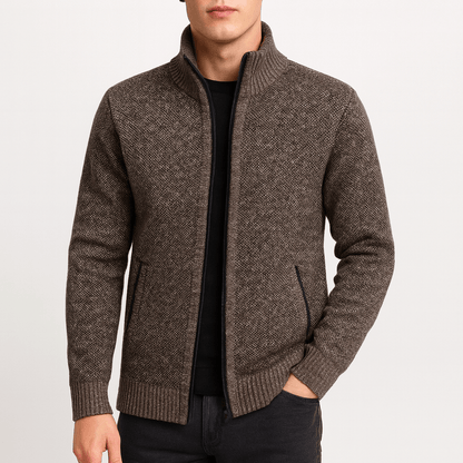 LUXEOUTFIT | Knitted Zip Cardigan