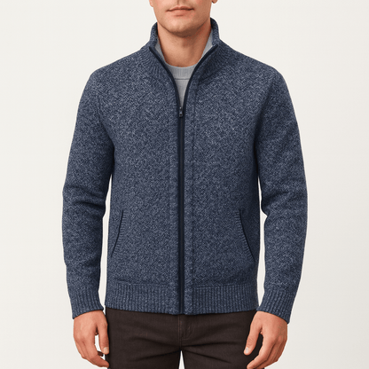 LUXEOUTFIT | Knitted Zip Cardigan