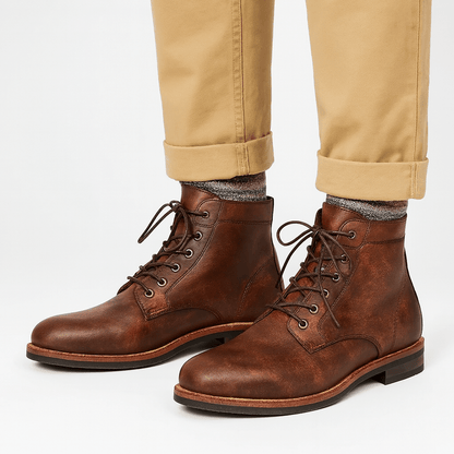LUXEOUTFIT | Leather Lace Boots