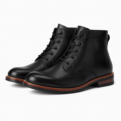 LUXEOUTFIT | Leather Lace Boots