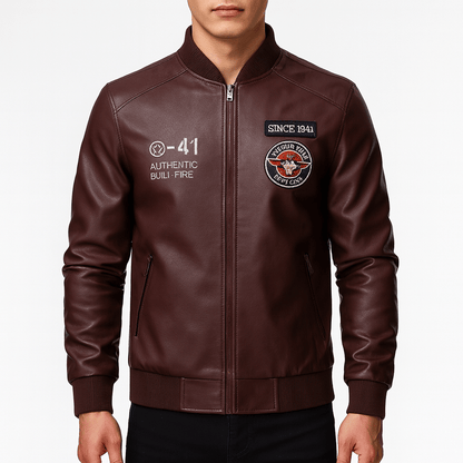 LUXEOUTFIT | Leather Patch Jacket