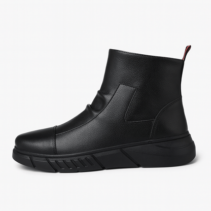 LUXEOUTFIT | Leather Zip Boots