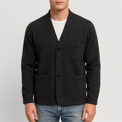 LUXEOUTFIT | Multi-Pocket Thermal Cardigan