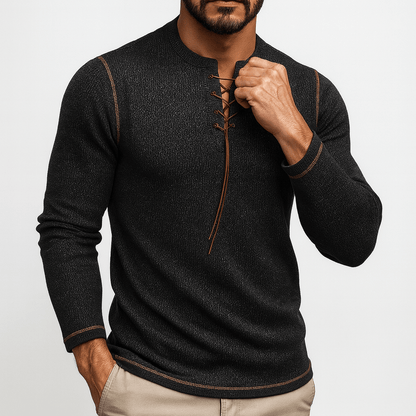 LUXEOUTFIT | Neck Long Sleeve Shirt