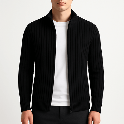 LUXEOUTFIT | Ribbed Knit Cardigan with Open Front
