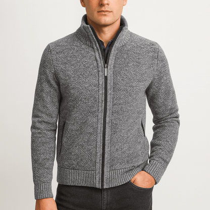 LUXEOUTFIT | Structured Zip Cardigan