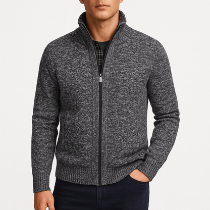 LUXEOUTFIT | Structured Zip Cardigan