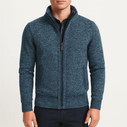 LUXEOUTFIT | Structured Zip Cardigan