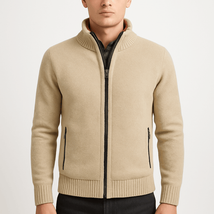 LUXEOUTFIT | Structured Zip Cardigan