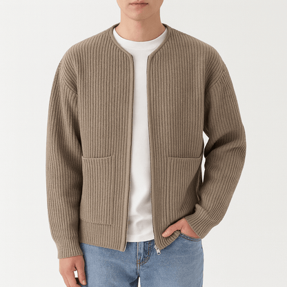 LUXEOUTFIT | Trendy Knitted Zip Cardigan