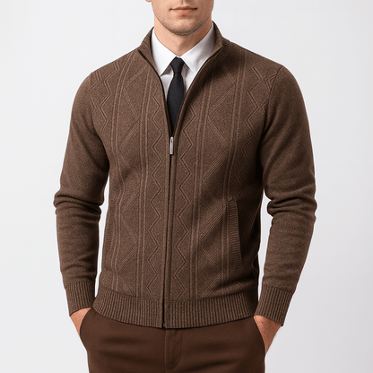 LUXEOUTFIT | Zip-Up Cardigan Sweater
