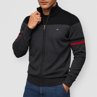 LUXEOUTFIT | Zip-Up Color Block Jacket