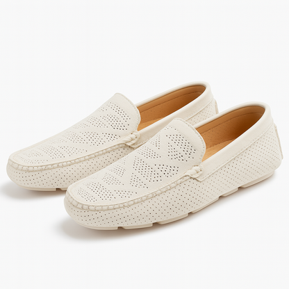 Luxeoutfit | Buckled Contrast Leather Loafers